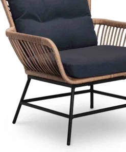 BUITEN Living Dex Wicker Loungestoel Tuin | Wicker + Aluminium | Bamboe Antraciet -Tuinmeubelseries Winkel 1002x1200 1