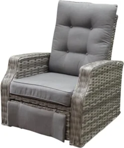 Kreta Lounge Tuinstoel Verstelbaar En Draaibaar Grijs