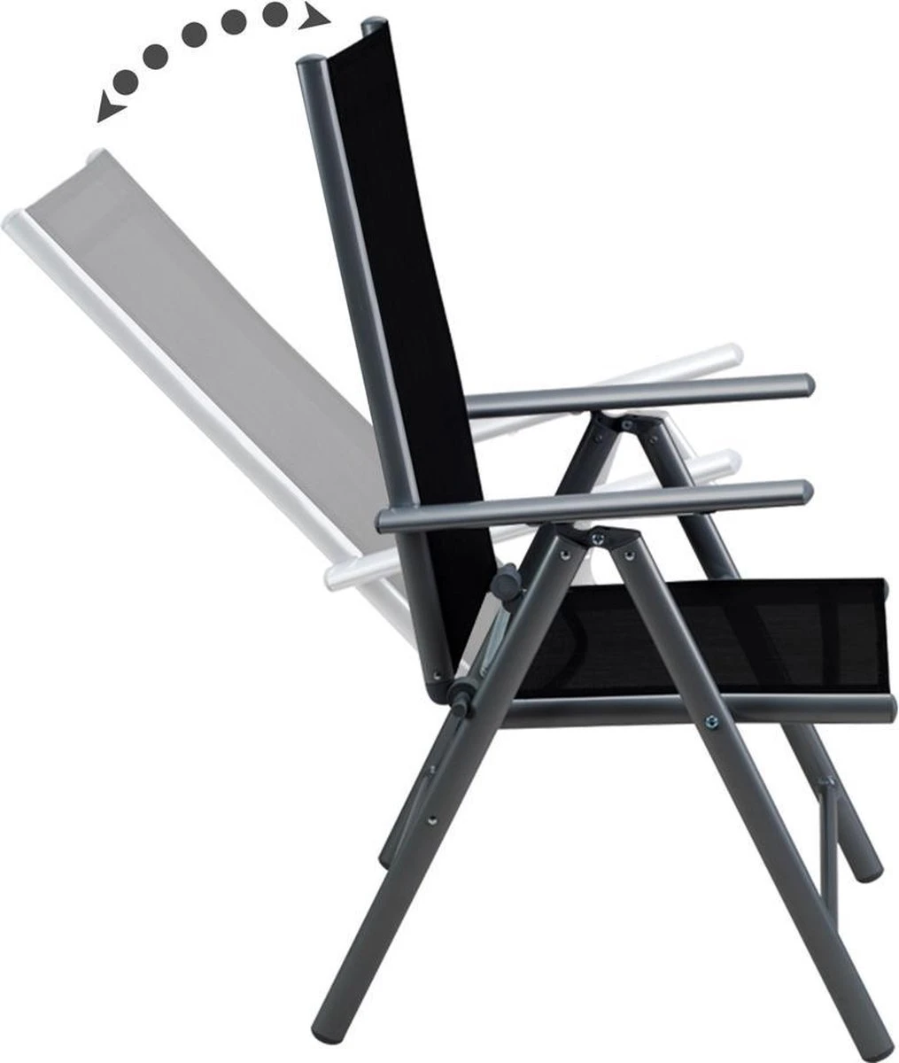 Tuinset 4 + 1 Klapstoelen Tuintafel – Aluminium 80x80cm - Grijs Tuinset 4 + 1 Klapstoelen Tuintafel – Aluminium 80x80cm - Grijs -Tuinmeubelseries Winkel 1015x1200 1