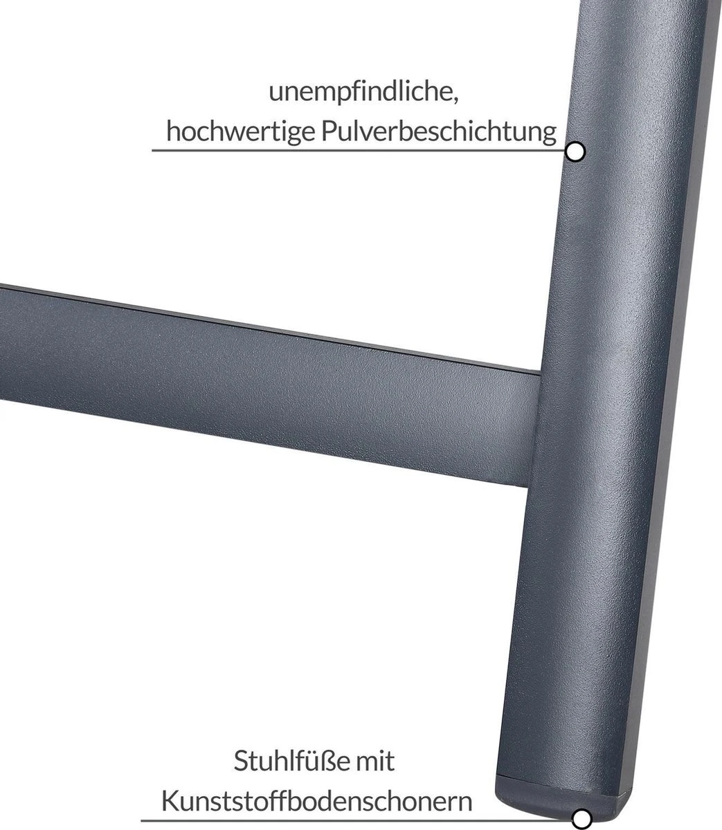 Casaria Tuinstoel Aluminium - 2 stuks Inklapbaar - Antraciet Casaria Tuinstoel Aluminium - 2 Stuks Inklapbaar - Antraciet -Tuinmeubelseries Winkel