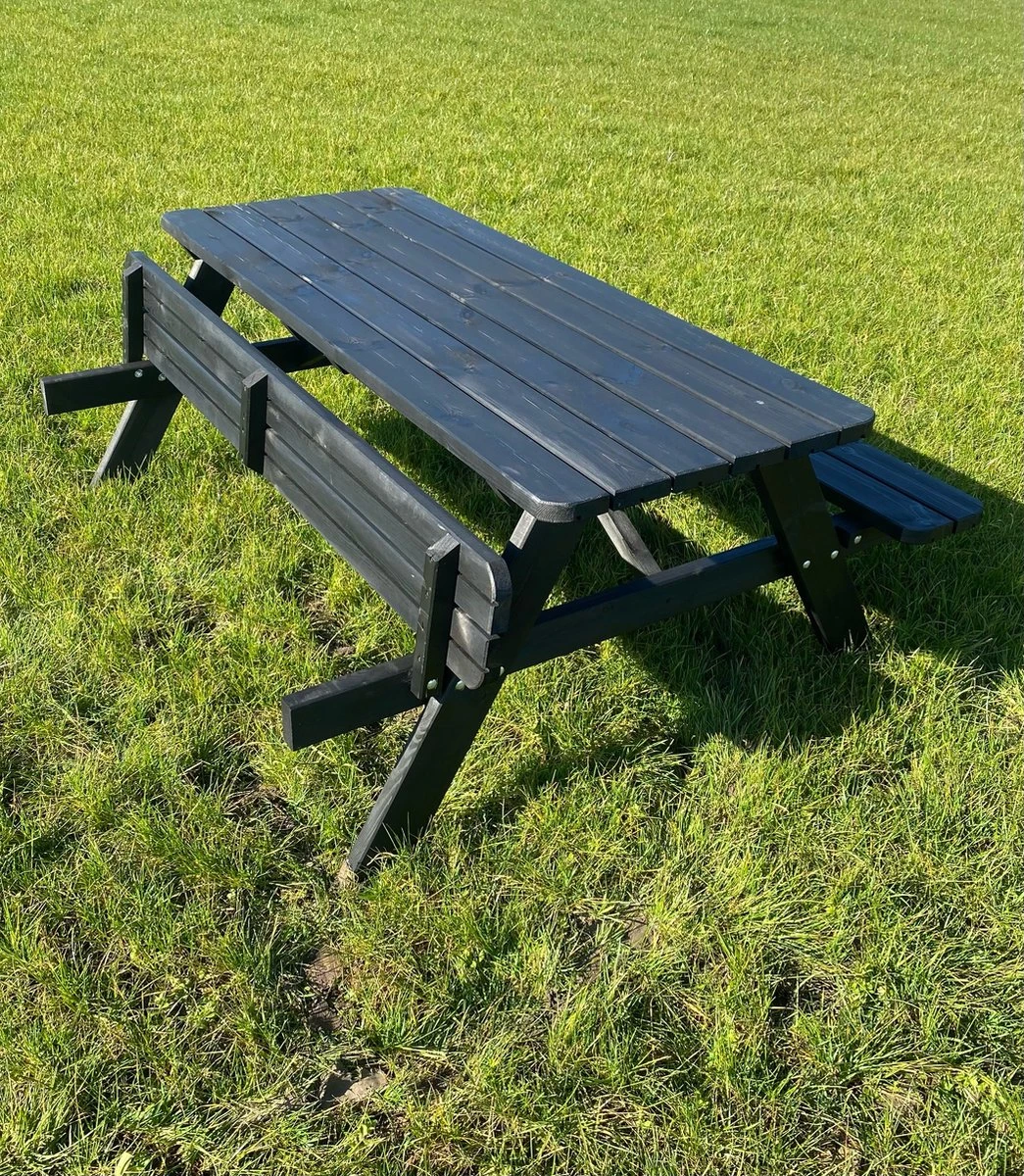 Goedkopepicknicktafels.nl | Zwarte XL Picknicktafel | Tuintafel 6 persoons | Zwart Gespoten Gedroogd Grenen Hout! Goedkopepicknicktafels.nl | Zwarte XL Picknicktafel | Tuintafel 6 Persoons | Zwart Gespoten Gedroogd Grenen Hout! -Tuinmeubelseries Winkel 1045x1200 1
