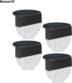 Sense14 – Buitenlamp Dag Nacht Sensor – 4 Stuks - Warmlicht – Balkon, Wand Of Leuning - Tuinverlichting - RGB-Kleurentuinlamp - Zonne Energie – Buitenlamp Met Schemersensor -Tuinmeubelseries Winkel 1048x1200