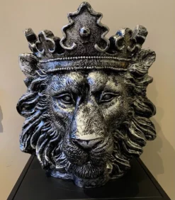 Bloempot Leeuw - Lion - Clarence - Zilver Silver - Plantenbak -plantenpot - Vaas - Binnen -overkapping - Plant -bloem - Boeket