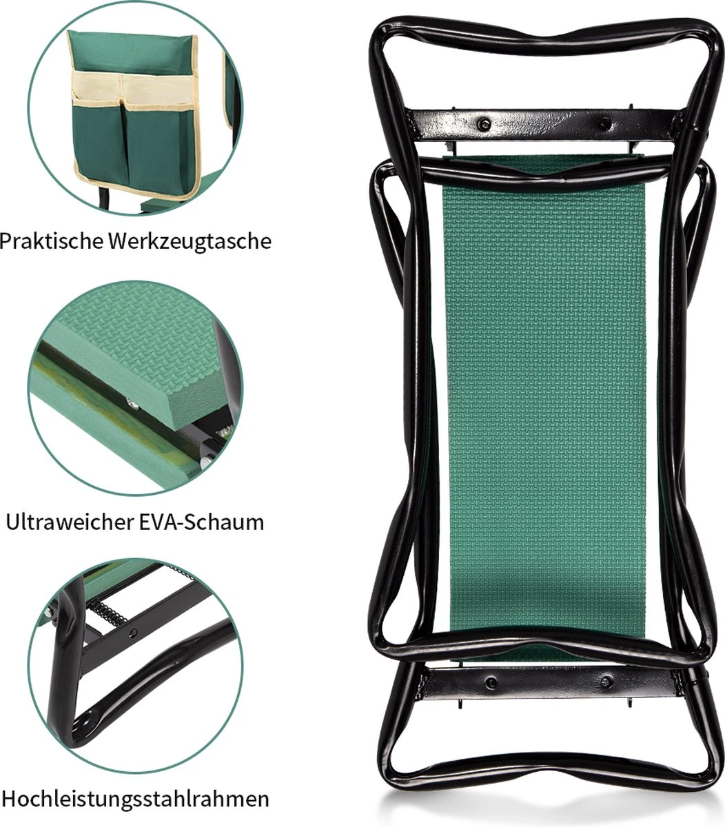 Uten - kniebankje tuin - knie steun - tuinkruk inklapbaar - kniesteun tuinieren - kniekussen - tot 150 kg - Groen Uten - Kniebankje Tuin - Knie Steun - Tuinkruk Inklapbaar - Kniesteun Tuinieren - Kniekussen - Tot 150 Kg - Groen -Tuinmeubelseries Winkel 1052x1200 2