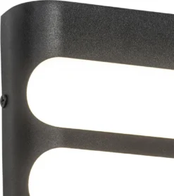 QAZQA Gaev - Moderne LED Wandlamp Met Bewegingsmelder | Bewegingssensor | Sensor Voor Buiten - 1 Lichts - D 5 Cm - Zwart - Buitenverlichting -Tuinmeubelseries Winkel 1066x1200 1