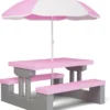 Spielwerk Kinder Tuinset – Incl. Parasol UV-bescherming - Roze Grijs