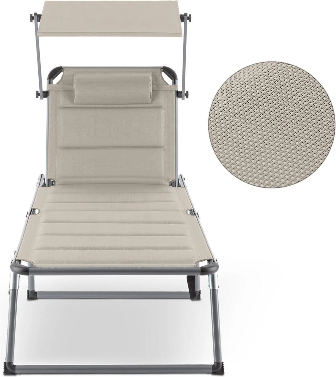 Blumfeldt Amalfi Ligstoel tuin , ligbed 70x37x200cm , schuimrubberbekleding en hoofdkussen , rugleuning verstelbaar op 5 standen , zonnekap voor zonnebaden zonder verblind te worden Blumfeldt Amalfi Ligstoel Tuin , Ligbed 70x37x200cm , Schuimrubberbekleding En Hoofdkussen , Rugleuning Verstelbaar Op 5 Standen , Zonnekap Voor Zonnebaden Zonder Verblind Te Worden -Tuinmeubelseries Winkel