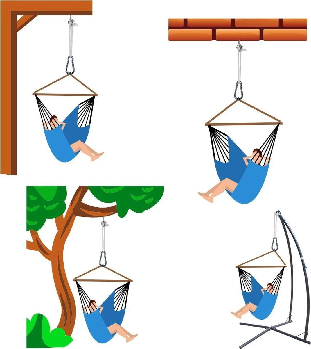 Metalen Ophangset tot 160kg - massieve Bevestiging Set voor Hangstoel Hangmat - Plafond Wand Montage Metalen Ophangset Tot 160kg - Massieve Bevestiging Set Voor Hangstoel Hangmat - Plafond Wand Montage -Tuinmeubelseries Winkel