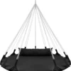 Hangnest Voor Binnen & Buiten. Met Groot En Dik Kussen Voor Volwassenen & Kinderen. Belastbaar Tot 125 Kg. VITA5 (Zwart)