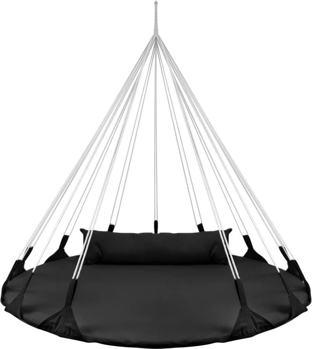 Hangnest voor Binnen & Buiten. Met groot en dik kussen voor volwassenen & kinderen. Belastbaar tot 125 kg. VITA5 (Zwart) Hangnest Voor Binnen & Buiten. Met Groot En Dik Kussen Voor Volwassenen & Kinderen. Belastbaar Tot 125 Kg. VITA5 (Zwart) -Tuinmeubelseries Winkel