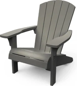 Keter Troy Adirondack Tuinstoel - Set Van 2 - 81x80x96,5cm - Lichtgrijs -Tuinmeubelseries Winkel 1073x1200