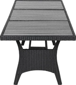 Casaria Polyrattan Tuintafel - WPC Tafelblad 190x90x74 Cm – Zwart 9 Casaria Polyrattan Tuintafel - WPC Tafelblad 190x90x74 Cm – Zwart -Tuinmeubelseries Winkel 1074x1200 1