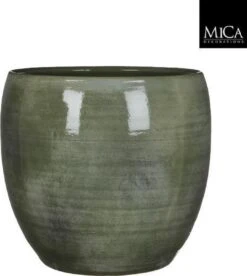 Mica Decorations Lester Bloempot - H31 X Ø33 Cm - Terracotta - Groen -Tuinmeubelseries Winkel 1075x1200 1