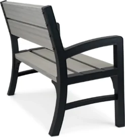 Keter Montero Tuinbank – 2-personen - 120x61x91cm - Grafiet -Tuinmeubelseries Winkel 1103x1200