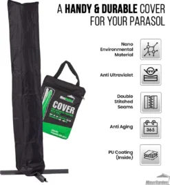 MaxxGarden Parasolhoes - Afdekhoes Voor Zweefparasol - Beschermhoes - 200-400 Cm - Met Rits En Trekkoord - Zwart 5 MaxxGarden Parasolhoes - Afdekhoes Voor Zweefparasol - Beschermhoes - 200-400 Cm - Met Rits En Trekkoord - Zwart -Tuinmeubelseries Winkel 1105x1200