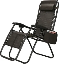 Springos Tuinstoel | Ligstoel | Opvouwbaar | Verstelbaar | Ergonomische Hoofdsteun | Bruin / Zwart -Tuinmeubelseries Winkel 1107x1200 1