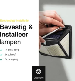 Vivid Green Solar Buitenlamp Met Bewegingssensor 208 LED - Wandlamp Op Zonne Energie - Tuinverlichting - Waterdicht - Met Sensor - Lamp - Zwart 3 Vivid Green Solar Buitenlamp Met Bewegingssensor 208 LED - Wandlamp Op Zonne Energie - Tuinverlichting - Waterdicht - Met Sensor - Lamp - Zwart -Tuinmeubelseries Winkel 1112x1200 3
