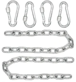 2x 50cm Hangende Stoelketting Tot 230kg - 4 Karabiners - Schommel Hangmat Bokszak Ophanging