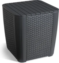 ALLIBERT Keter Luzon Opbergtafel - 39x39x43cm - Donkergrijs