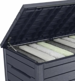 Keter Ontario Opbergbox - 870L - 147x83x86cm - Grafiet -Tuinmeubelseries Winkel 1123x1200