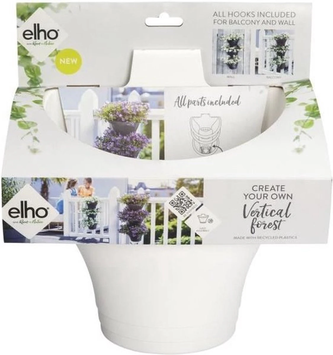 Elho Corsica Vertical Forest 24 - Bloempot voor Balkonbuiten - Ø 26.7 x H 29.7 cm - Wit/Wit Elho Corsica Vertical Forest 24 - Bloempot Voor Balkonbuiten - Ø 26.7 X H 29.7 Cm - Wit/Wit -Tuinmeubelseries Winkel 1124x1200 6