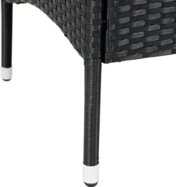 Casaria Tuinbank Polyrattan – 2 Zitter Incl. Tafel & Kussens – Zwart -Tuinmeubelseries Winkel 1128x1200 1