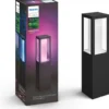 Philips Hue Impress Sokkellamp - Wit En Gekleurd Licht - Zwart - Laag