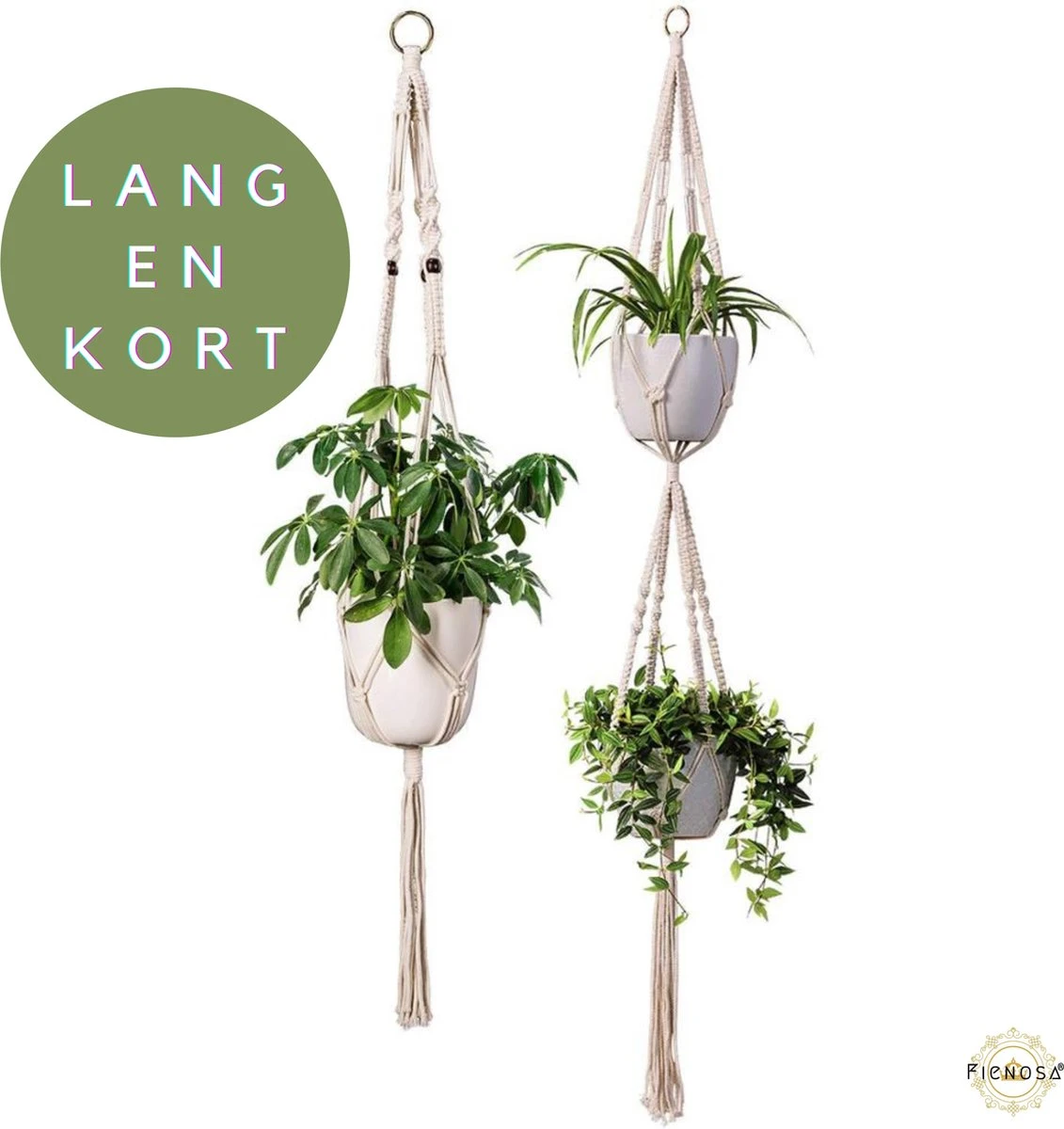 Plantenhanger Macrame Set van 2 - Plantenhanger met ruimte voor 3 Potten - Luxe Gevlochten Touw 100% Katoen - Duurzaam - Plantenbakken - Bloempotten - Macramé Stijl Hanger voor Bloempotten - Hangpot - Fienosa Plantenhanger Macrame Set Van 2 - Plantenhanger Met Ruimte Voor 3 Potten - Luxe Gevlochten Touw 100% Katoen - Duurzaam - Plantenbakken - Bloempotten - Macramé Stijl Hanger Voor Bloempotten - Hangpot - Fienosa -Tuinmeubelseries Winkel 1131x1200 10