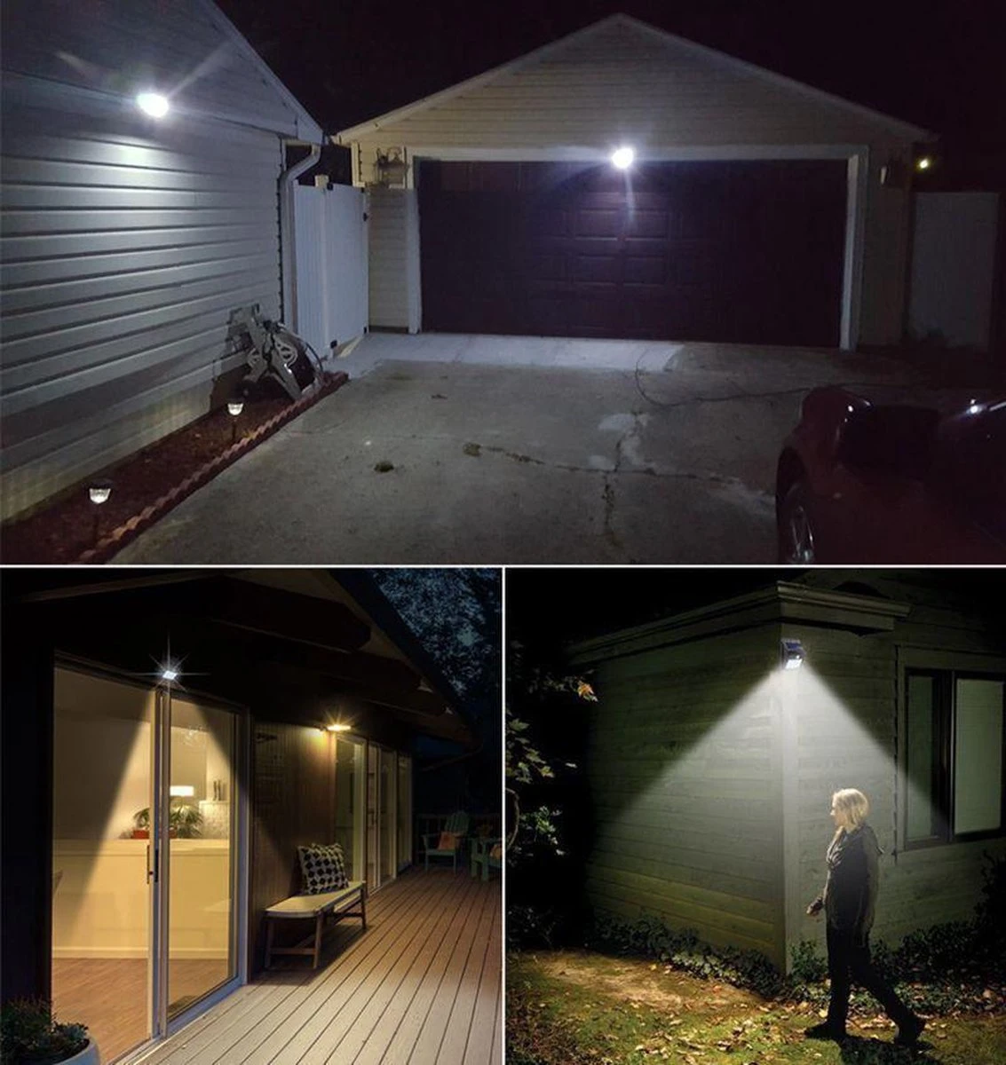 Solar LED Lamp Met Bewegingssensor - 20 LEDs - Zwart - Voor Buiten - Zonne-energie Solar LED Lamp Met Bewegingssensor - 20 LEDs - Zwart - Voor Buiten - Zonne-energie -Tuinmeubelseries Winkel