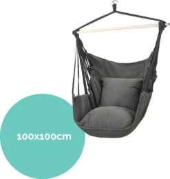 Hangmat Stoel - Hangstoel Voor Binnen Of Buiten - Incl. 2 Kussens - Zwart/Grijs Antraciet -Tuinmeubelseries Winkel 1141x1200 1