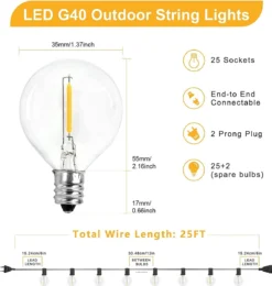 Merkloos Setilo - Lichtsnoer Buiten - Slinger Lampjes - Lichtslinger - Tuinverlichting - 7.6m, 25 LED Lampjes - 2 Reservelampjes - Met Stekker Op Netstroom - Meerdere Lichtsnoeren Connecteerbaar - Warm Wit - Wordt Niet Warm -Tuinmeubelseries Winkel 1141x1200 2