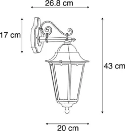QAZQA New_orleans - Klassieke Wandlamp Voor Buiten - 1 Lichts - D 26.8 Cm - Zwart - Buitenverlichting 3 QAZQA New_orleans - Klassieke Wandlamp Voor Buiten - 1 Lichts - D 26.8 Cm - Zwart - Buitenverlichting -Tuinmeubelseries Winkel 1141x1200 3