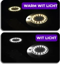 Shutterlight® 16 LED Solar Grondspot - Tuinverlichting - Zonlichtsensor - Zonne-energie - Matte Zwart - Warm Wit Licht - 4 Stuks - Buiten 5 Shutterlight® 16 LED Solar Grondspot - Tuinverlichting - Zonlichtsensor - Zonne-energie - Matte Zwart - Warm Wit Licht - 4 Stuks - Buiten -Tuinmeubelseries Winkel 1142x1200 7