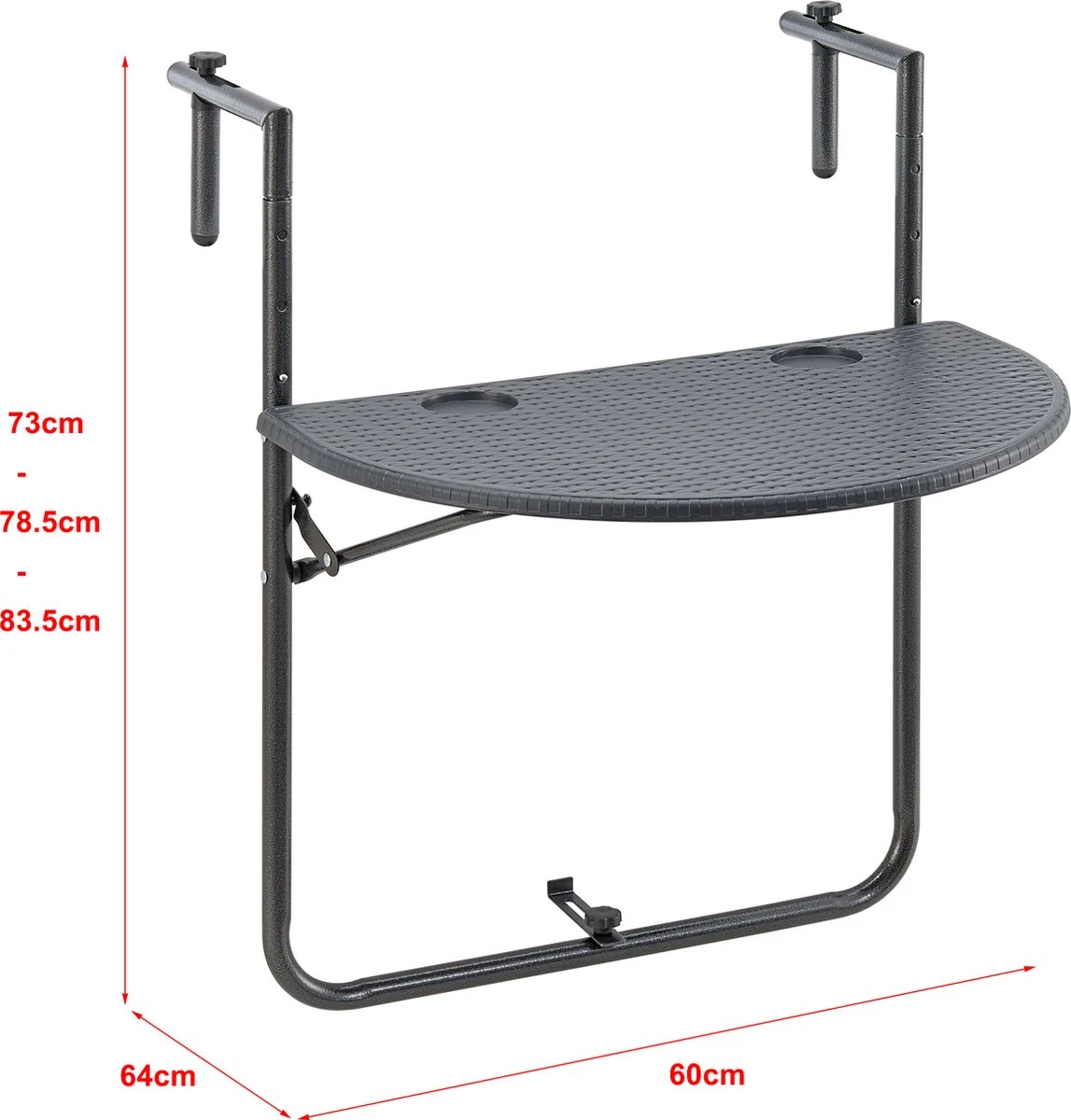 Balkontafel Cicala inklapbaar 83,5x60x64 cm donkergrijs Balkontafel Cicala Inklapbaar 83,5x60x64 Cm Donkergrijs -Tuinmeubelseries Winkel 1147x1200 1