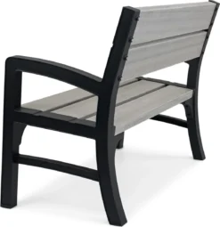 Keter Montero Tuinbank – 2-personen - 120x61x91cm - Grafiet -Tuinmeubelseries Winkel 1161x1200