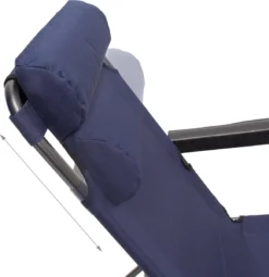 Relaxdays Ligstoel Inklapbaar - Ligbed Met Hoofdsteun - Strandstoel Verstelbaar - Camping - Donkerblauwe -Tuinmeubelseries Winkel 1162x1200 3