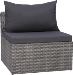 VidaXL 3-delige Loungeset Met Kussens Poly Rattan Grijs -Tuinmeubelseries Winkel 1165x1200 2