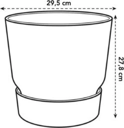 Elho Greenville Rond 30 - Grote Bloempot Voor Buiten - Gemaakt Van Gereycled Plastic - Ø 29.5 X H 27.8 Cm - Blad Groen -Tuinmeubelseries Winkel 1168x1200 5