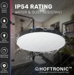 Lumi - 16W Slimme Plafondlamp Badkamer Zwart - IP54 Waterdicht - Smart Home WiFi + BLE - 2700K-6500K White Ambiance - Ø30 Cm -Tuinmeubelseries Winkel 1177x1200 9