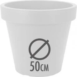 Kunststof Bloempot Wit Ø50 Cm - Hoogte 42 Cm -Tuinmeubelseries Winkel 1189x1200 4