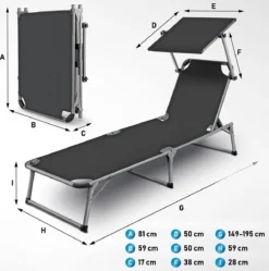 Sens Design Zonnebed - Ligbed Inklapbaar Met Zonneklep - Grijs -Tuinmeubelseries Winkel 1191x1200 2