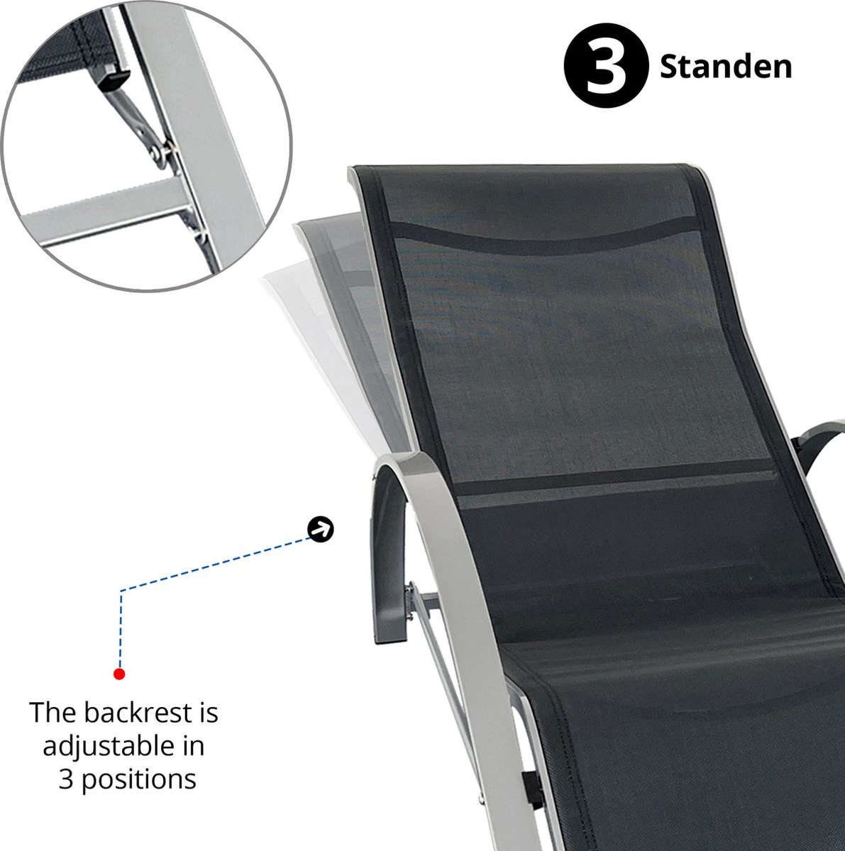 MaxxGarden Ligbed set - 2 stuks zwart - met tafel - Sun Loungers - Loungebed MaxxGarden Ligbed Set - 2 Stuks Zwart - Met Tafel - Sun Loungers - Loungebed -Tuinmeubelseries Winkel 1191x1200 3