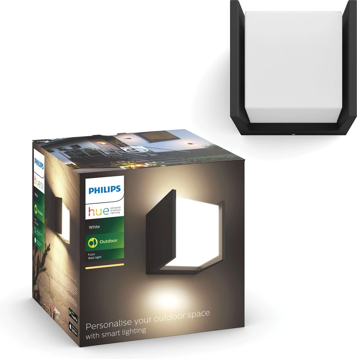 Philips Hue Fuzo muurlamp - warmwit licht - zwart - smal - open Philips Hue Fuzo Muurlamp - Warmwit Licht - Zwart - Smal - Open -Tuinmeubelseries Winkel 1192x1200 4
