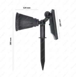 2x HOFTRONIC Bend - Solar Tuinspot - Zwart - IP65 Waterdicht - Prikspot - 2 Lichtstanden - Tot 9 Uur Brandtijd - Kantelbaar Monokristal Zonnepaneel - 3000K Warm Wit (sfeervol) - Solar Tuinverlichting Zonne Energie -Tuinmeubelseries Winkel 1192x1200 8