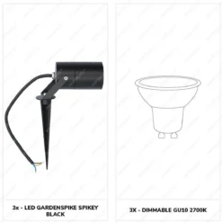 3x HOFTRONIC Spikey - Tuinspot Voor Buiten - LED - Zwart - 2700K Warm Wit - Waterdicht - 5 Watt - 400 Lumen - 230V - Verwisselbare GU10 Lamp - Prikspot Met Grondspies - Richtbaar - Aluminium - Voor Het Uitlichten Van Planten/struiken En Bomen 11 3x HOFTRONIC Spikey - Tuinspot Voor Buiten - LED - Zwart - 2700K Warm Wit - Waterdicht - 5 Watt - 400 Lumen - 230V - Verwisselbare GU10 Lamp - Prikspot Met Grondspies - Richtbaar - Aluminium - Voor Het Uitlichten Van Planten/struiken En Bomen -Tuinmeubelseries Winkel 1193x1200 12