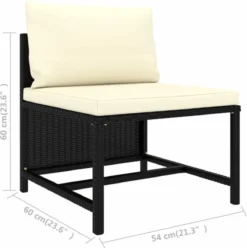 VidaXL 4-delige Loungeset Met Kussens Poly Rattan Zwart -Tuinmeubelseries Winkel 1194x1200 2