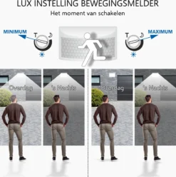 ELRO LF60 Design LED Buitenlamp Met Bewegingssensor - 10W – 800LM – IP54 Waterdicht - Wit -Tuinmeubelseries Winkel 1194x1200 9