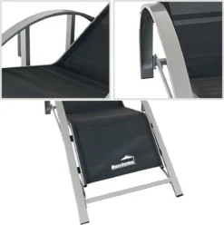 MaxxGarden Ligbed Set - 2 Stuks Zwart - Met Tafel - Sun Loungers - Loungebed 2 MaxxGarden Ligbed Set - 2 Stuks Zwart - Met Tafel - Sun Loungers - Loungebed -Tuinmeubelseries Winkel 1195x1200