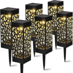 Tuinlamp Solar 6 Stuks Balkon Tuin Terras Sierverlichting Tuinverlichting Grond Verlichting Zonne-energie Led Sfeer Verlichting