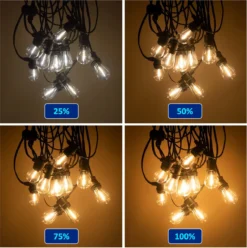 SHINE - Lichtsnoer - Lichtslinger Op Zonne-energie - Solar Led Prikkabel - Feestverlichting - Lampjes Slinger - Tuinverlichting - Vintage Basic Sfeerverlichting - 10 Meter En 12 Led Plug-In Lampen -Tuinmeubelseries Winkel 1197x1200 9